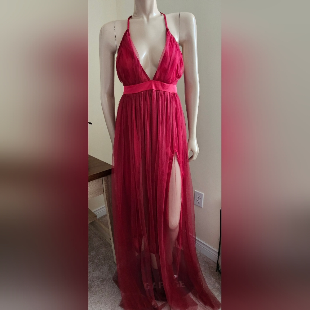 Red photography dress